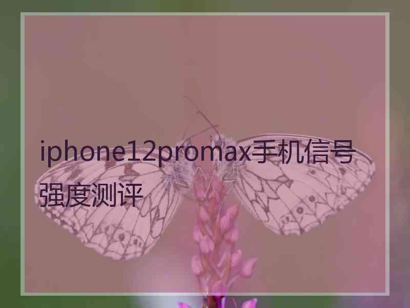 iphone12promax手机信号强度测评