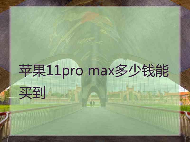 苹果11pro max多少钱能买到