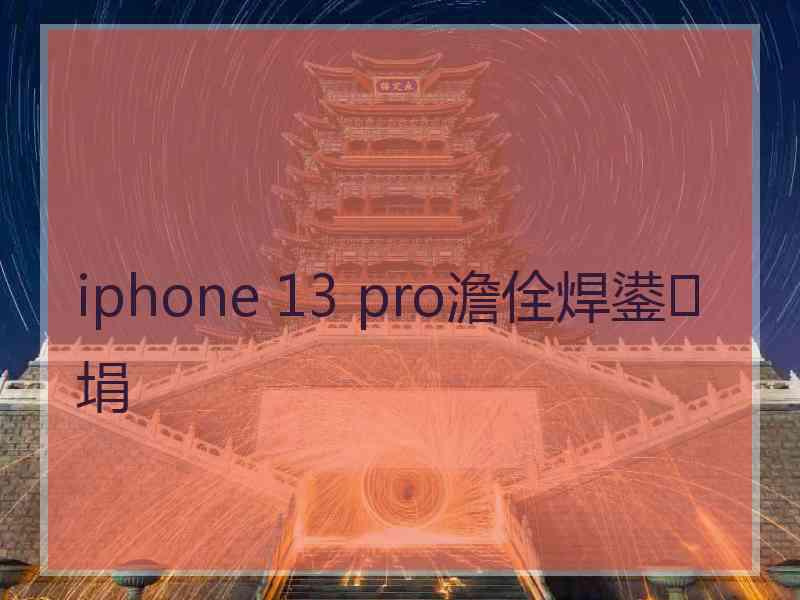 iphone 13 pro澹佺焊鍙埍