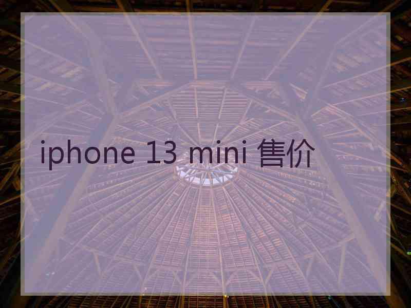 iphone 13 mini 售价