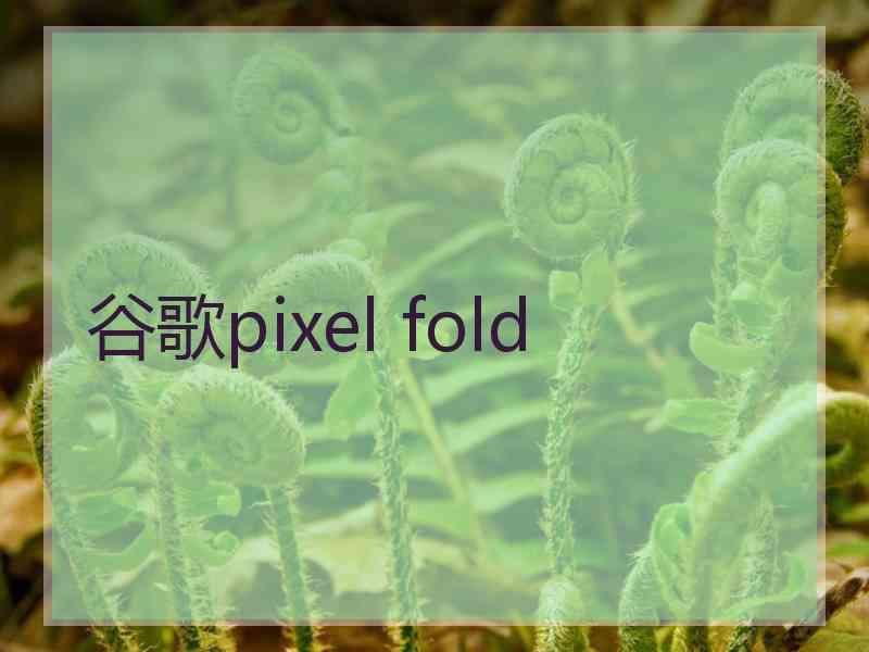 谷歌pixel fold