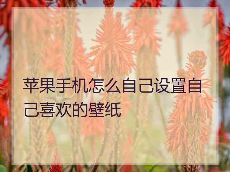 苹果手机怎么自己设置自己喜欢的壁纸