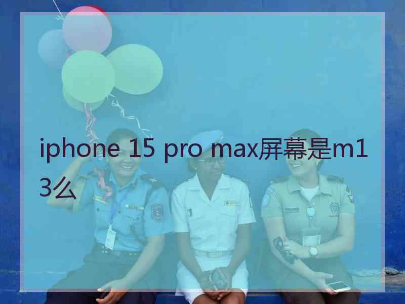 iphone 15 pro max屏幕是m13么