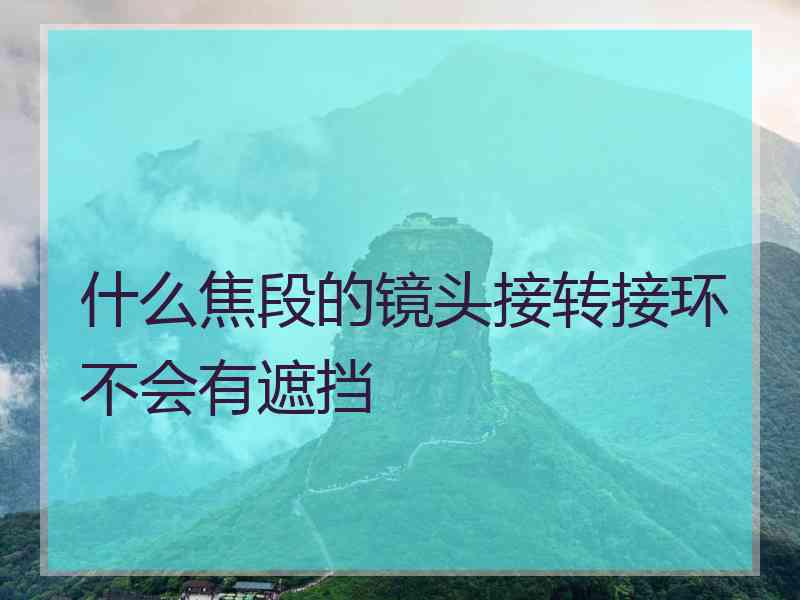 什么焦段的镜头接转接环不会有遮挡