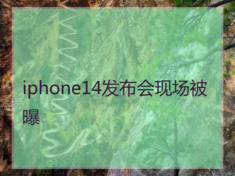 iphone14发布会现场被曝