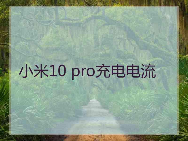 小米10 pro充电电流