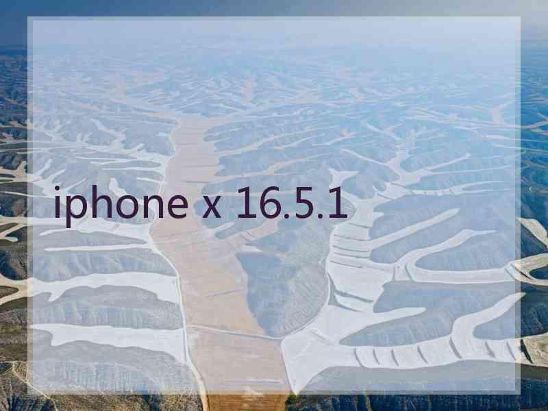 iphone x 16.5.1