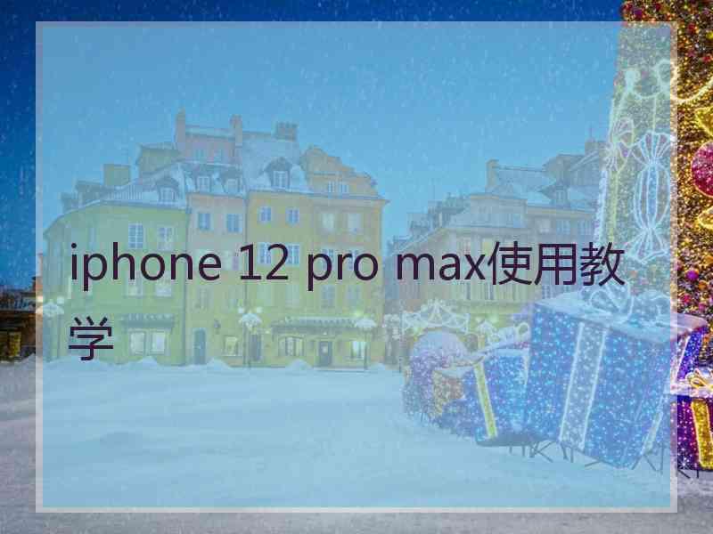 iphone 12 pro max使用教学