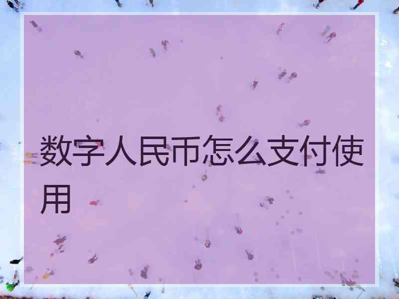 数字人民币怎么支付使用