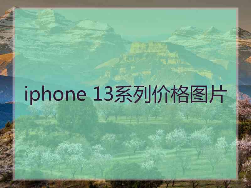 iphone 13系列价格图片