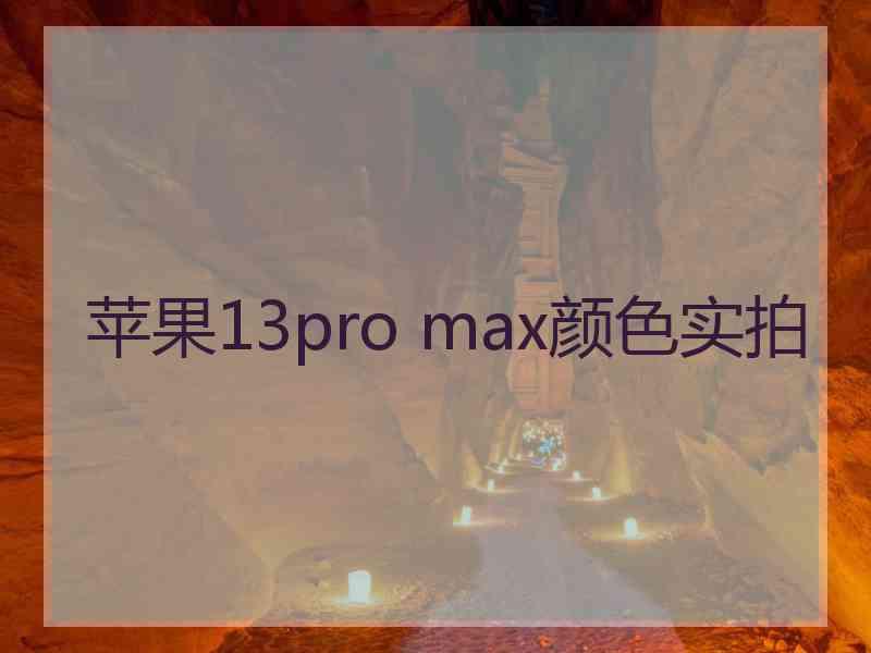 苹果13pro max颜色实拍