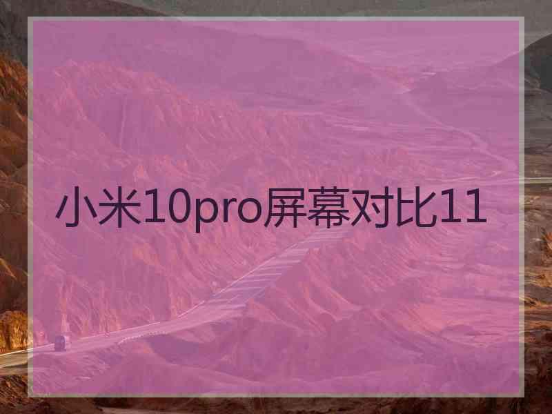 小米10pro屏幕对比11