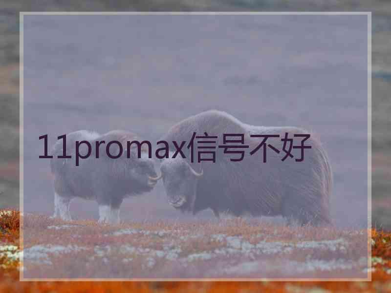 11promax信号不好