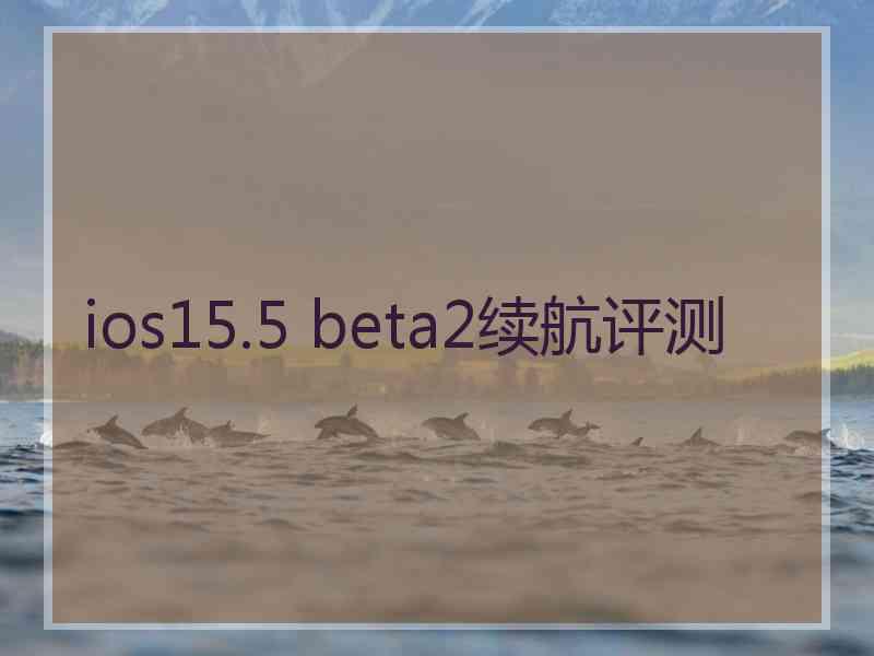 ios15.5 beta2续航评测