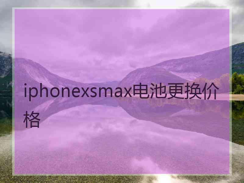 iphonexsmax电池更换价格