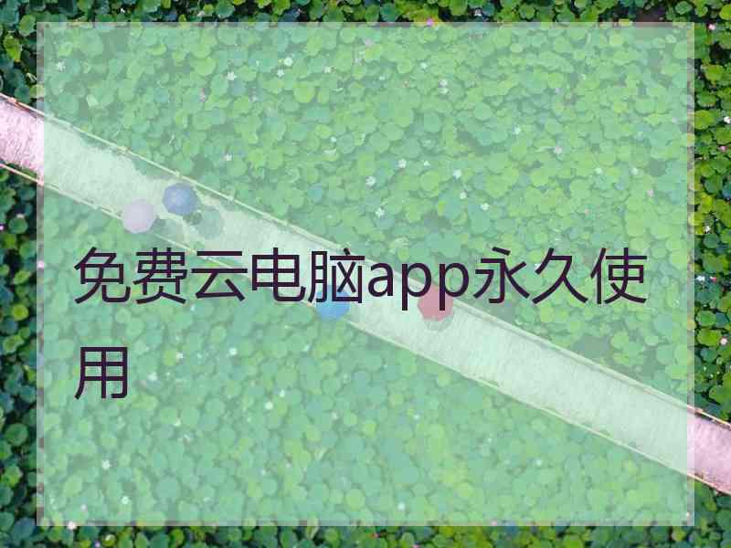 免费云电脑app永久使用