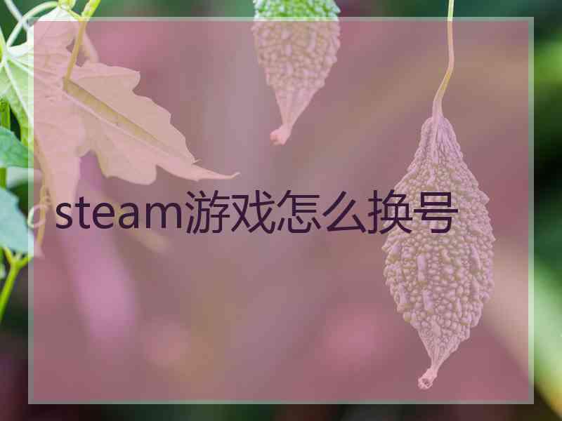 steam游戏怎么换号