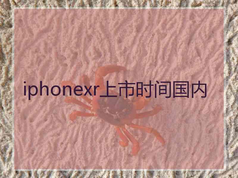 iphonexr上市时间国内