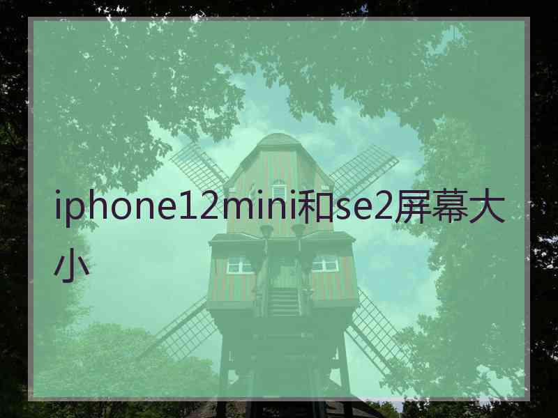 iphone12mini和se2屏幕大小