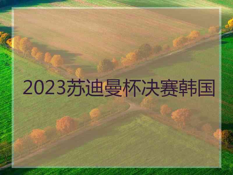 2023苏迪曼杯决赛韩国