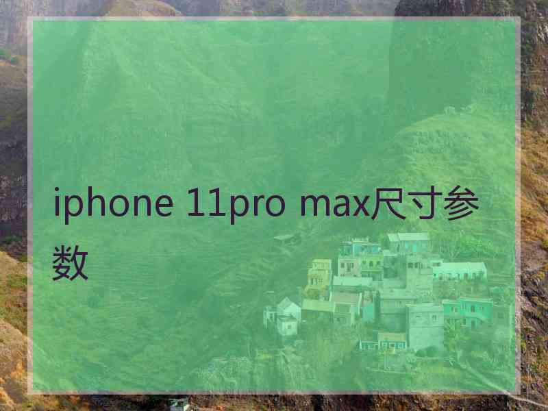 iphone 11pro max尺寸参数