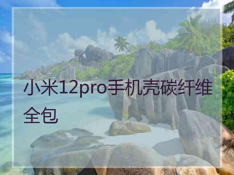 小米12pro手机壳碳纤维全包