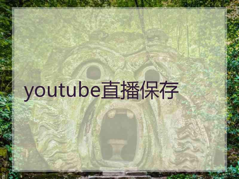 youtube直播保存