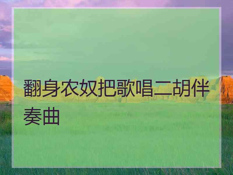 翻身农奴把歌唱二胡伴奏曲