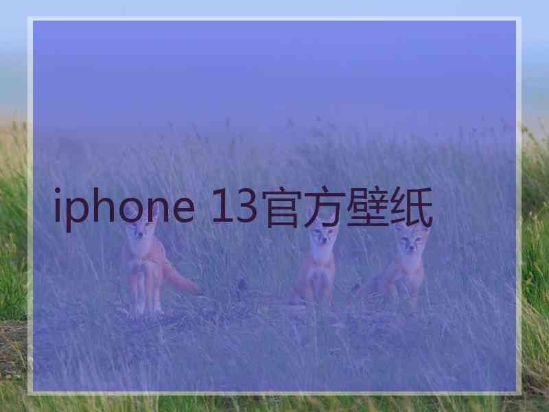 iphone 13官方壁纸