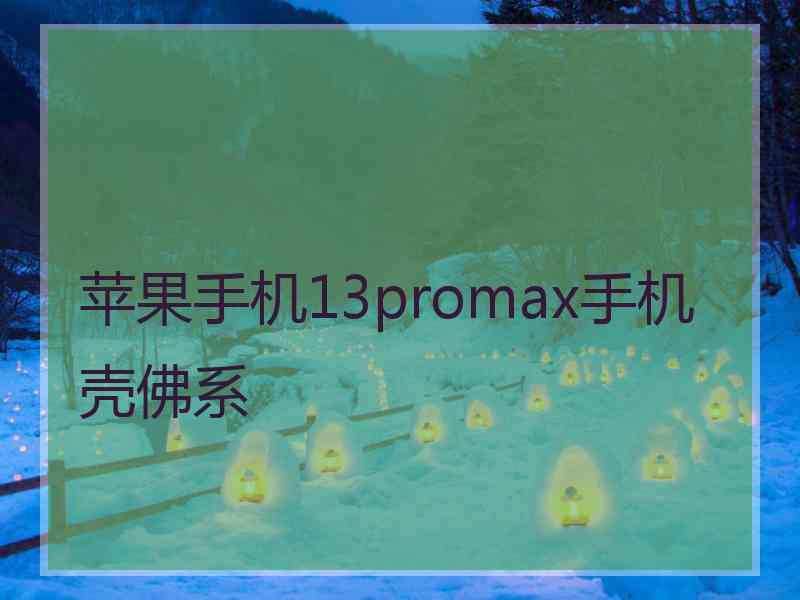 苹果手机13promax手机壳佛系