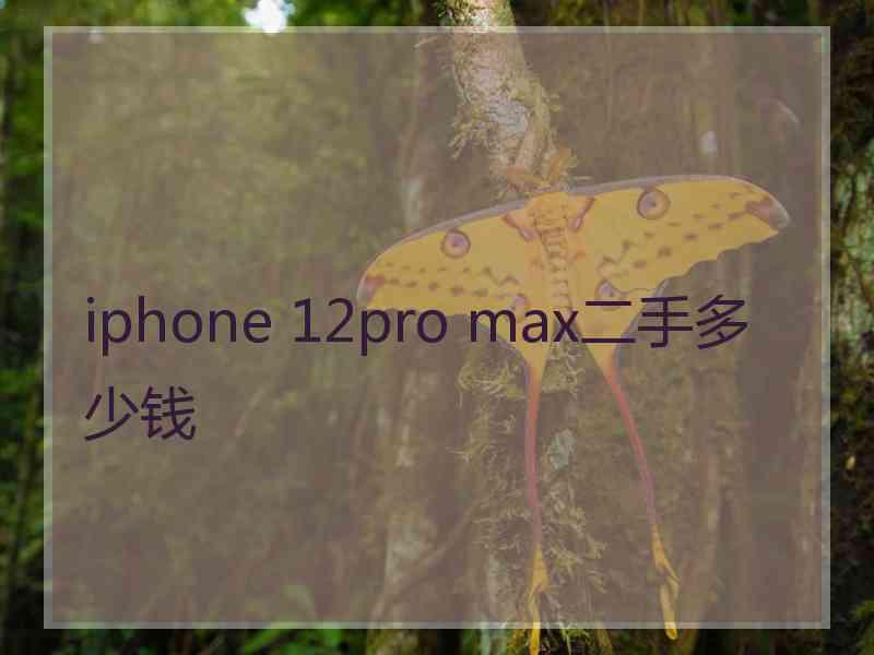 iphone 12pro max二手多少钱