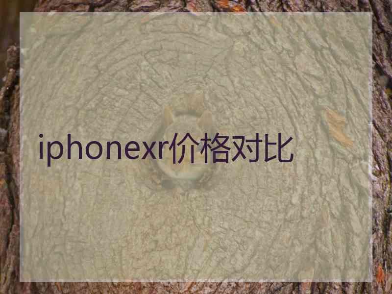 iphonexr价格对比