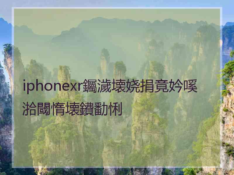 iphonexr钃濊壊娆捐竟妗嗘湁閾惰壊鐨勫悧