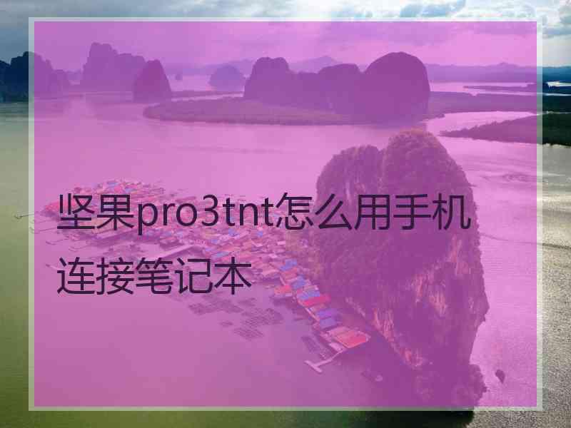 坚果pro3tnt怎么用手机连接笔记本