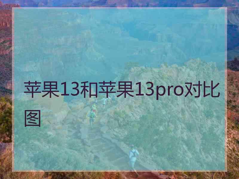 苹果13和苹果13pro对比图