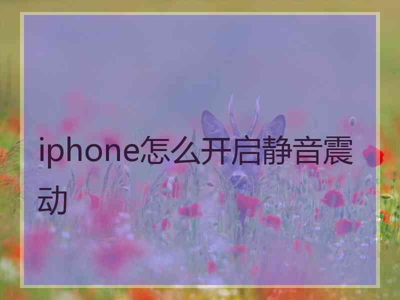 iphone怎么开启静音震动