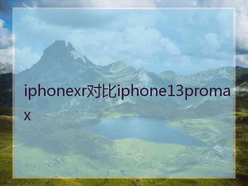 iphonexr对比iphone13promax