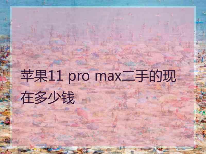 苹果11 pro max二手的现在多少钱