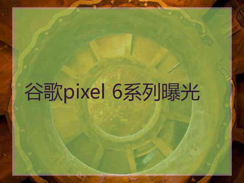 谷歌pixel 6系列曝光