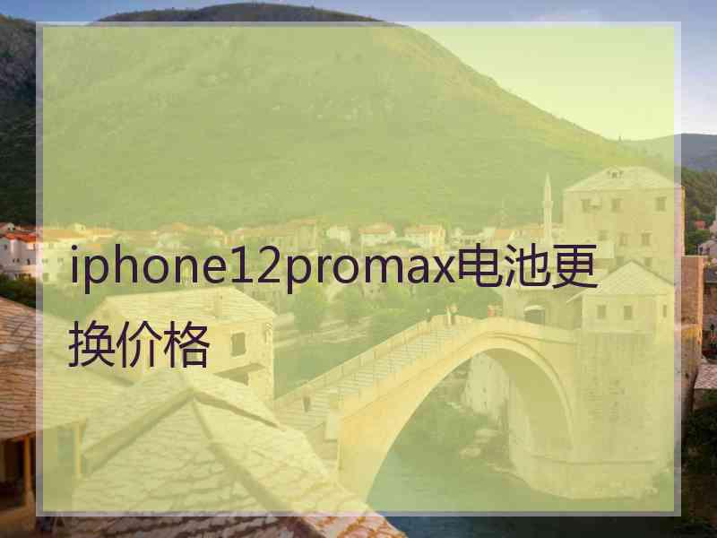 iphone12promax电池更换价格