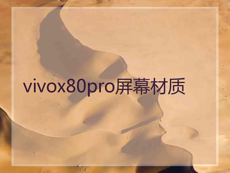 vivox80pro屏幕材质