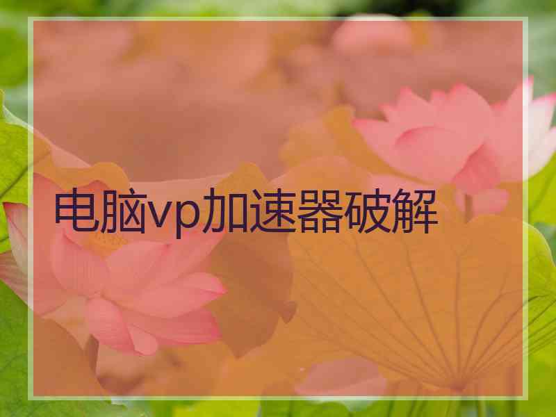 电脑vp加速器破解