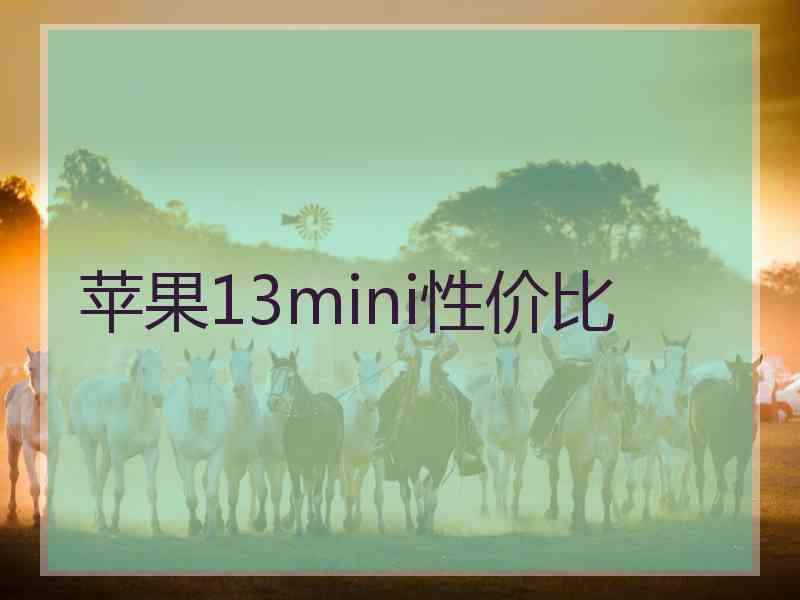 苹果13mini性价比