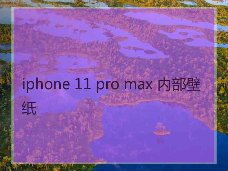 iphone 11 pro max 内部壁纸