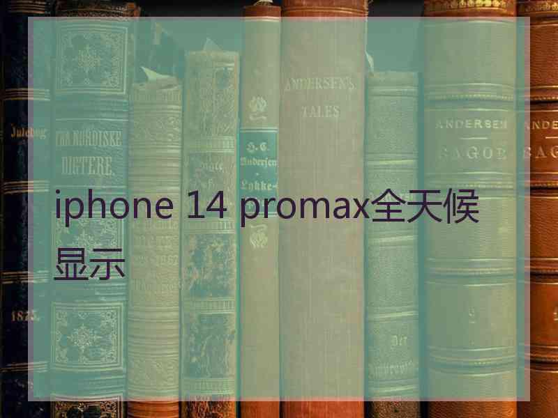 iphone 14 promax全天候显示