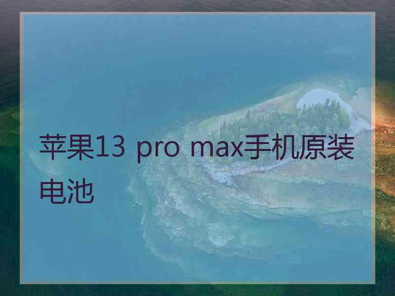 苹果13 pro max手机原装电池