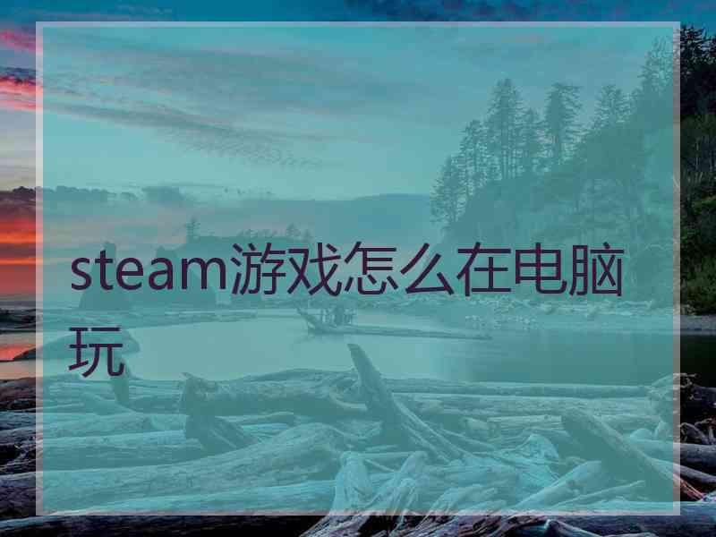 steam游戏怎么在电脑玩