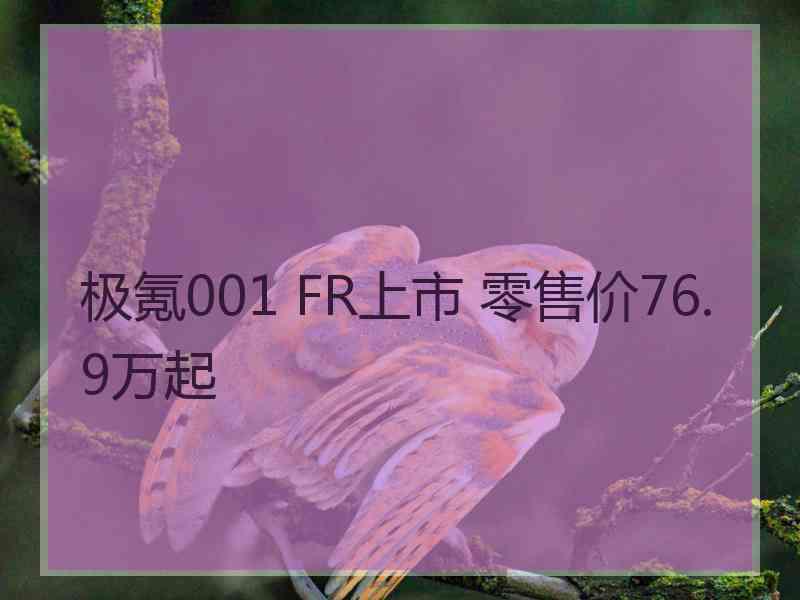 极氪001 FR上市 零售价76.9万起