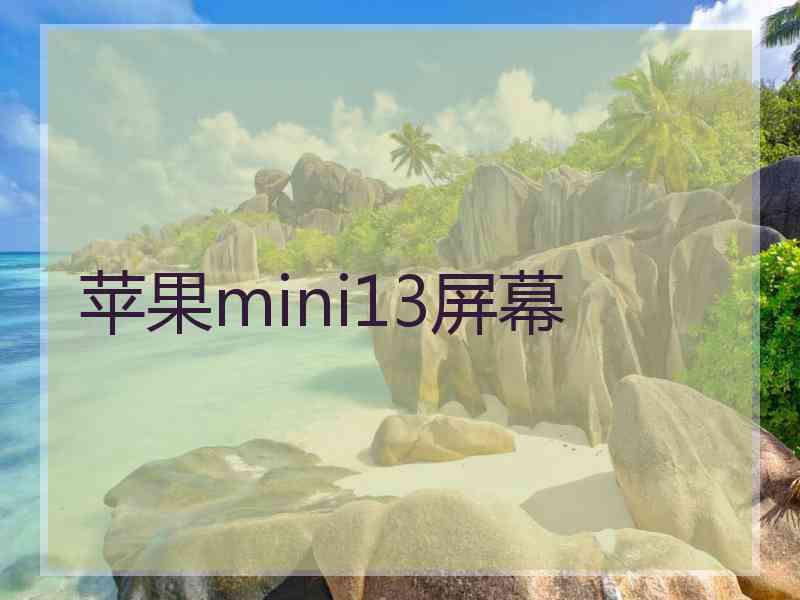 苹果mini13屏幕