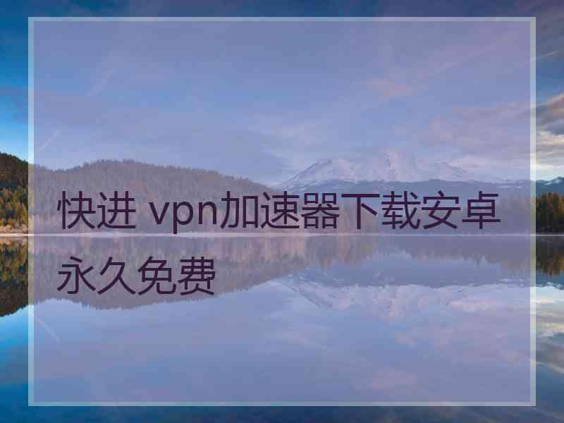 快进 vpn加速器下载安卓永久免费